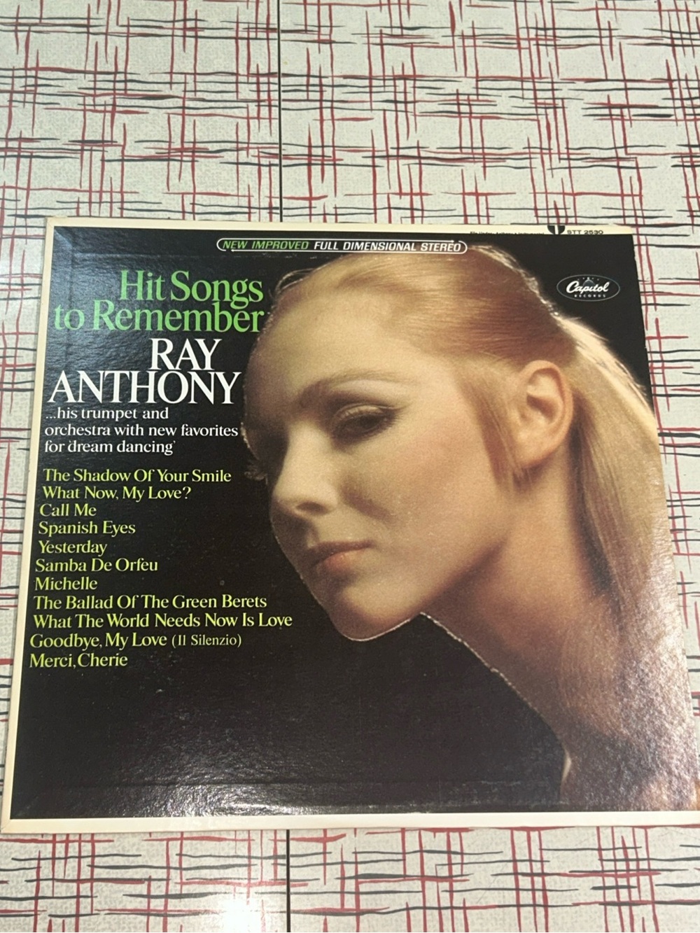 Ray Anthony Hit Songs To Remember Vinyl, Capitol Records, STT-2530, 1966